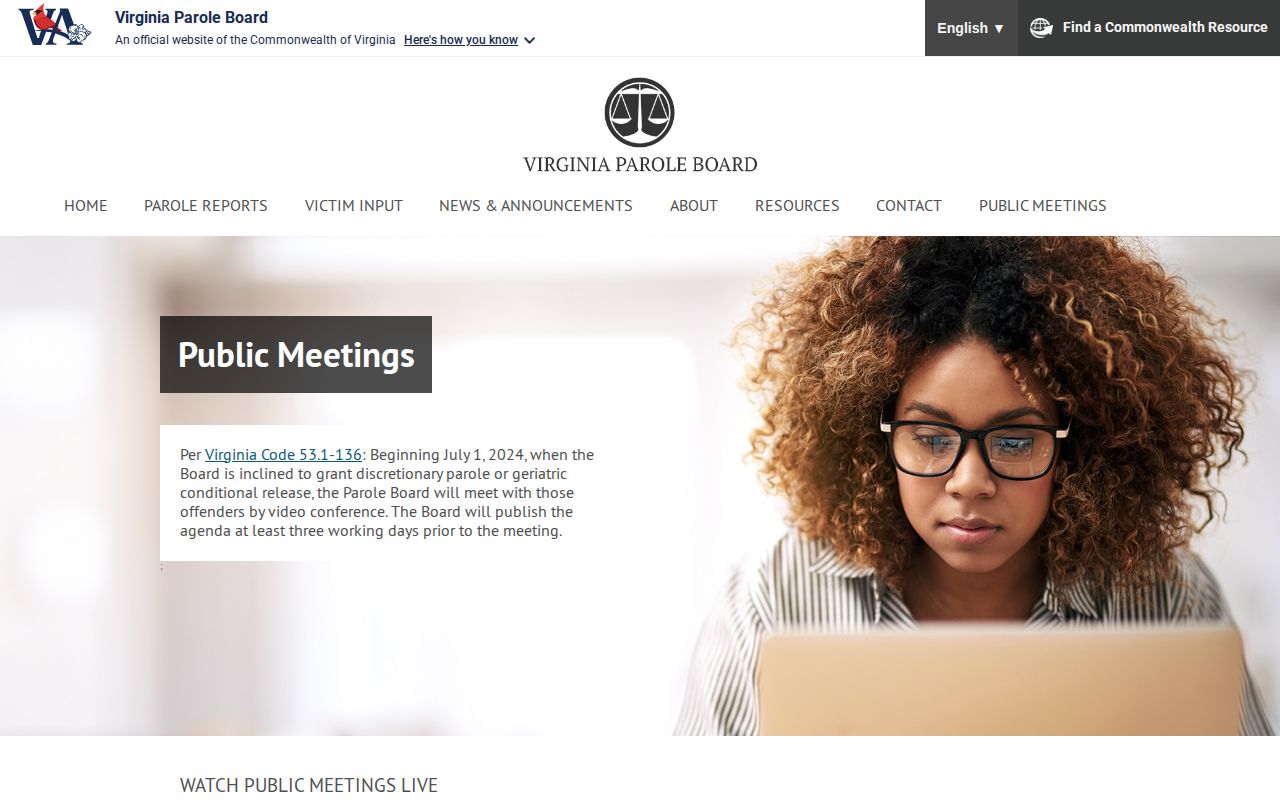 Westmoreland County parole release meeting calendar